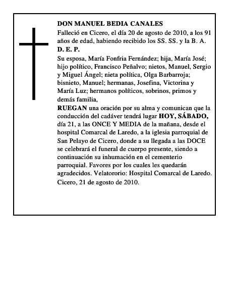DON MANUEL BEDIA CANALES