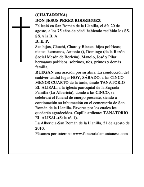DON JESUS PEREZ RODRIGUEZ