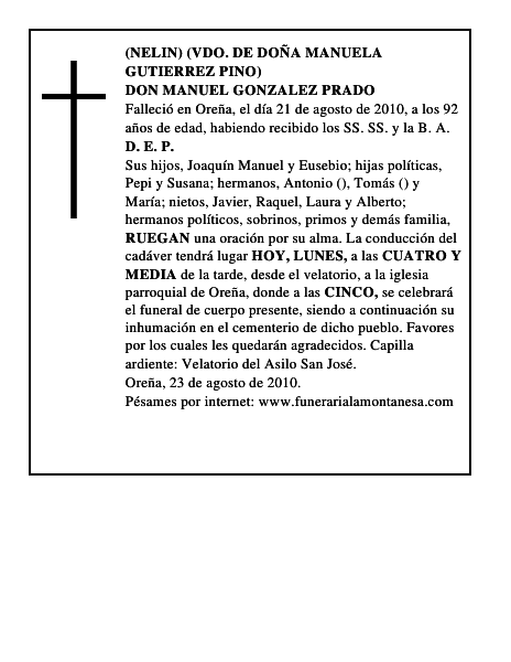 DON MANUEL GONZALEZ PRADO