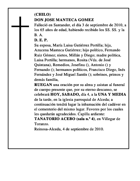 DON JOSE MANTECA GOMEZ