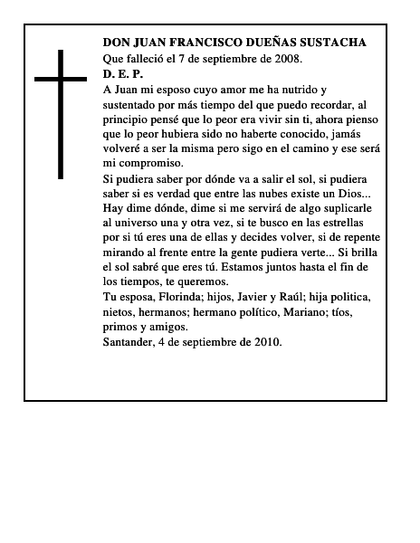 DON JUAN FRANCISCO DUEÑAS SUSTACHA