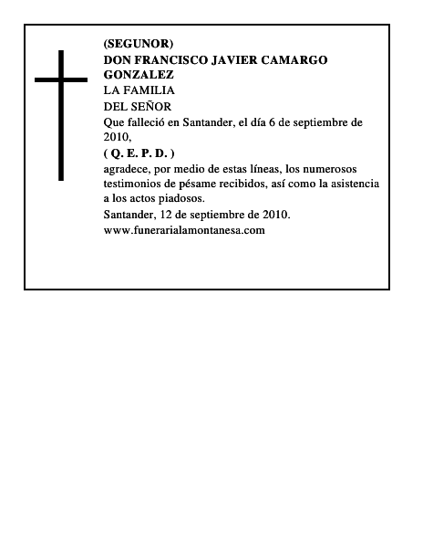 DON FRANCISCO JAVIER CAMARGO GONZALEZ