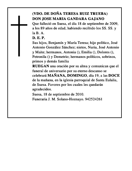 DON JOSE MARIA GANDARA GAJANO