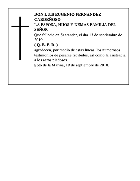 DON LUIS EUGENIO FERNANDEZ CARDEÑOSO
