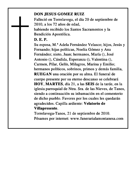 DON JESUS GOMEZ RUIZ