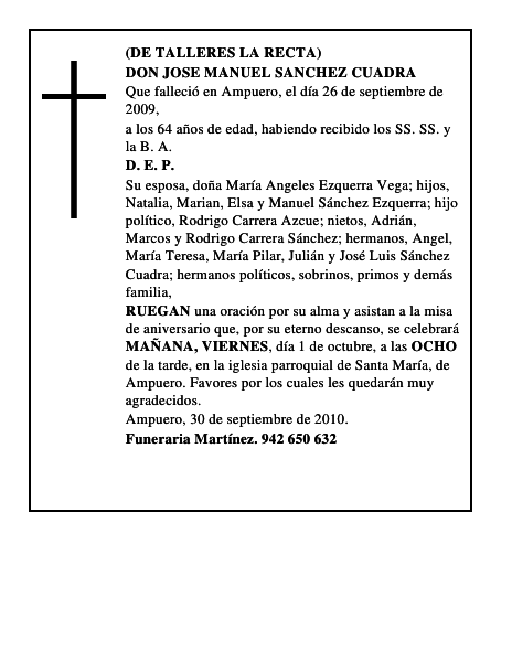 DON JOSE MANUEL SANCHEZ CUADRA