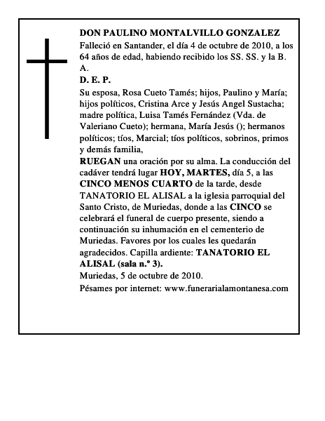 DON PAULINO MONTALVILLO GONZALEZ