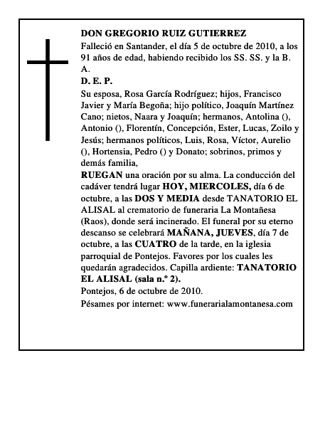 DON GREGORIO RUIZ GUTIERREZ