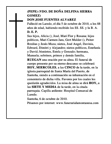 DON JOSE FUENTES ALVAREZ