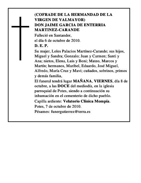 DON JAIME GARCIA DE ENTERRIA MARTINEZ-CARANDE