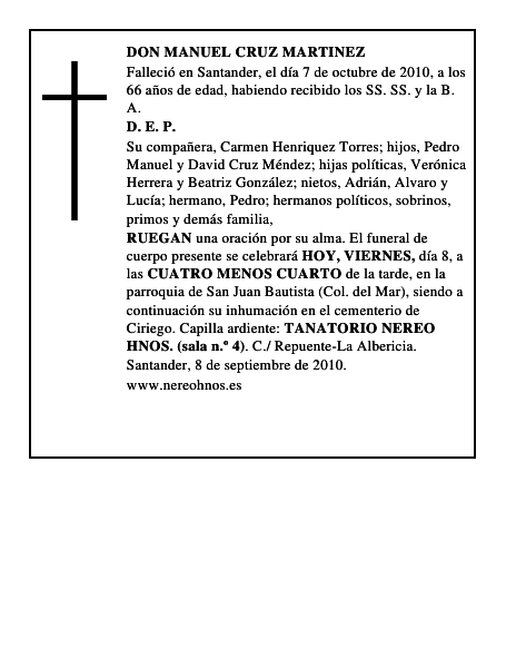 DON MANUEL CRUZ MARTINEZ