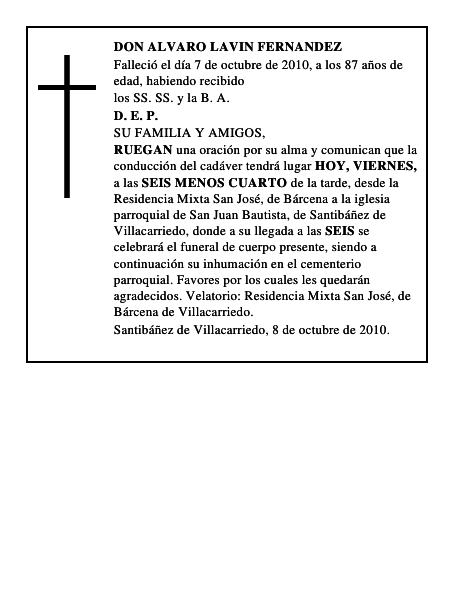 DON ALVARO LAVIN FERNANDEZ