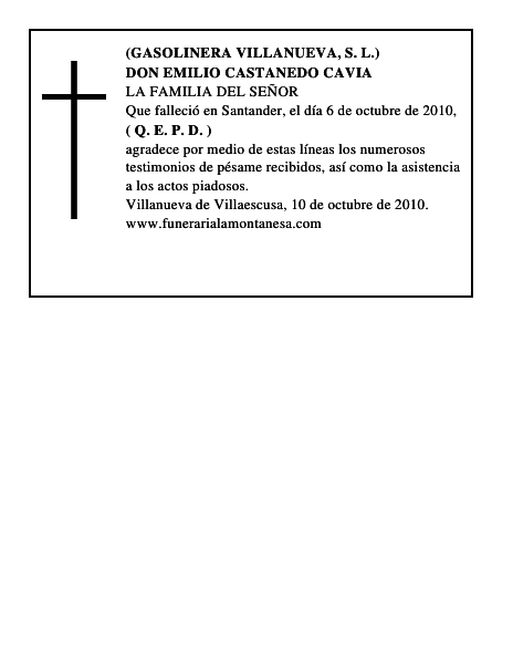 DON EMILIO CASTANEDO CAVIA