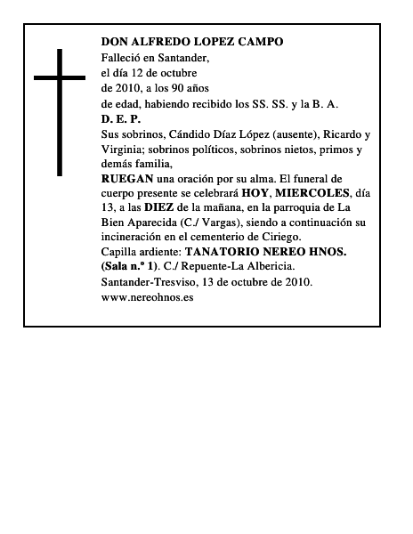 DON ALFREDO LOPEZ CAMPO