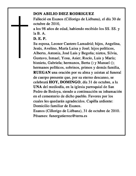 DON ABILIO DIEZ RODRIGUEZ