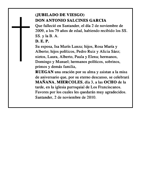 DON ANTONIO SALCINES GARCIA