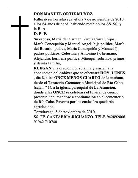 DON MANUEL ORTIZ MUÑOZ