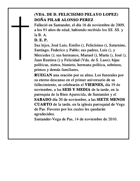 DOÑA PILAR ALONSO PEREZ