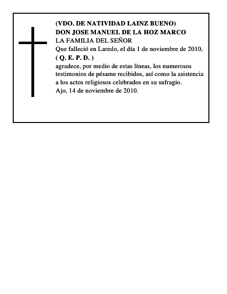 DON JOSE MANUEL DE LA HOZ MARCO