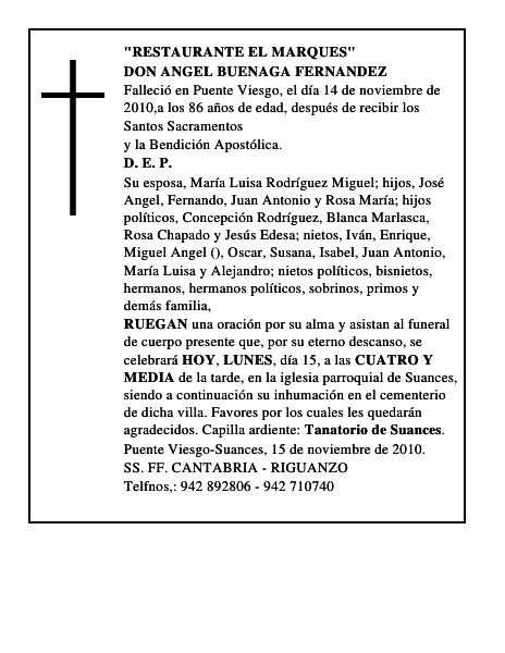 DON ANGEL BUENAGA FERNANDEZ