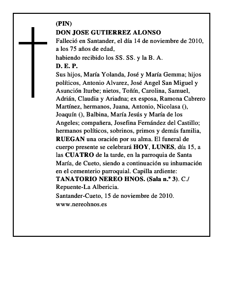 DON JOSE GUTIERREZ ALONSO