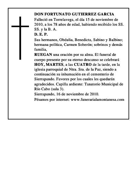 DON FORTUNATO GUTIERREZ GARCIA