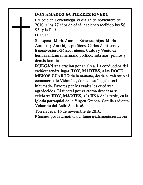DON AMADEO GUTIERREZ RIVERO
