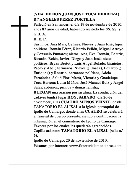 D.ª ANGELES PEREZ PORTILLA