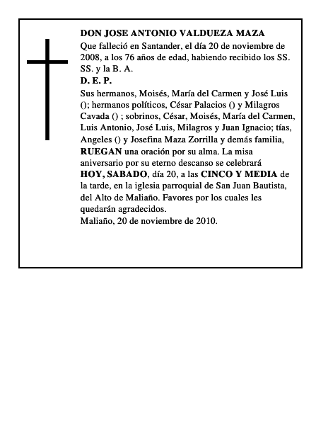 DON JOSE ANTONIO VALDUEZA MAZA