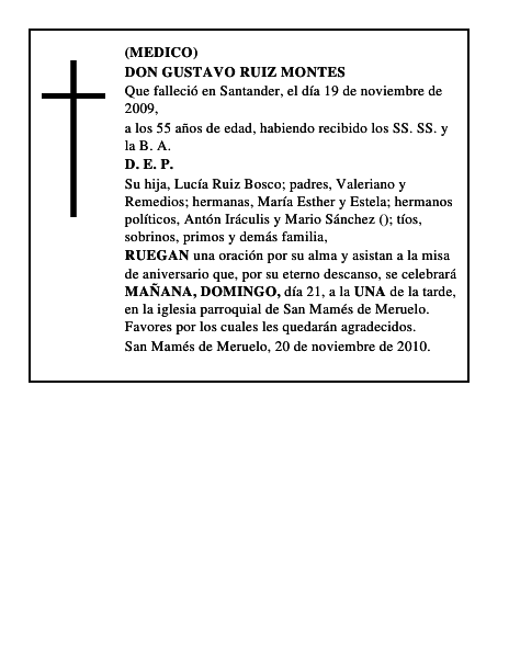 DON GUSTAVO RUIZ MONTES