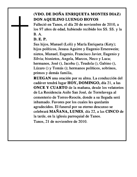 DON AQUILINO LUENGO HOYOS