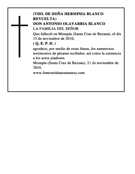 DON ANTONIO OLAVARRIA BLANCO