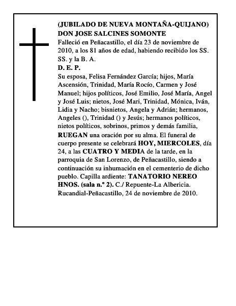 DON JOSE SALCINES SOMONTE