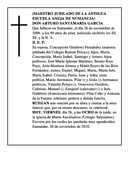 DON ARTURO SANTAMARIA GARCIA