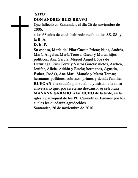 DON ANDRES RUIZ BRAVO