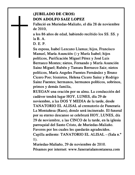 DON ADOLFO SAIZ LOPEZ