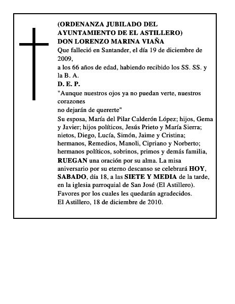 DON LORENZO MARINA VIAÑA
