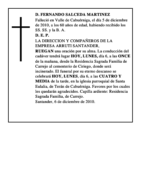 D. FERNANDO SALCEDA MARTINEZ