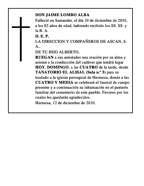 DON JAIME LOMBO ALBA