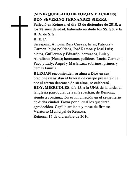 DON SEVERINO FERNANDEZ SIERRA