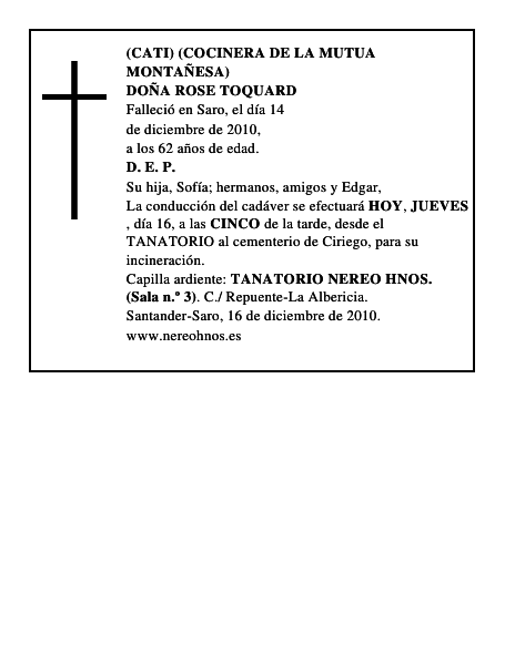 DOÑA ROSE TOQUARD