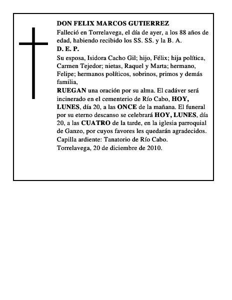 DON FELIX MARCOS GUTIERREZ