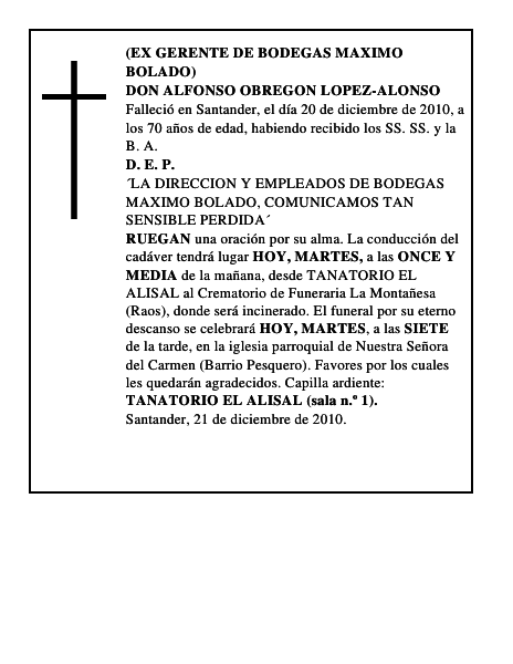DON ALFONSO OBREGON LOPEZ-ALONSO