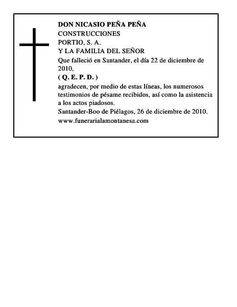 DON NICASIO PEÑA PEÑA