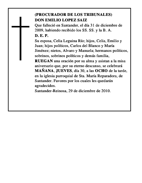 DON EMILIO LOPEZ SAIZ