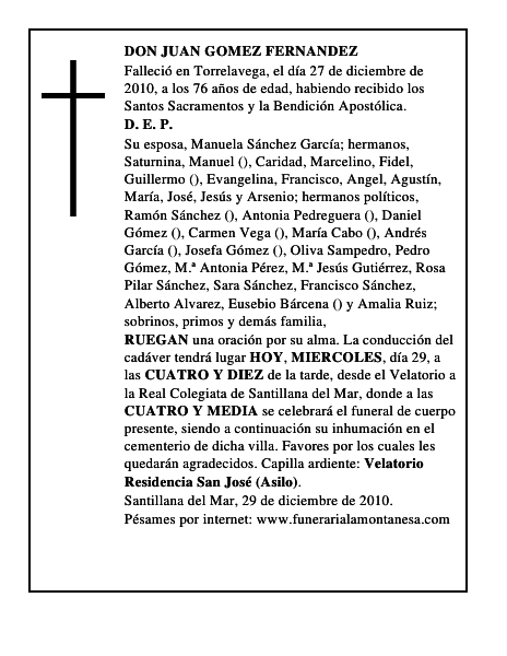DON JUAN GOMEZ FERNANDEZ