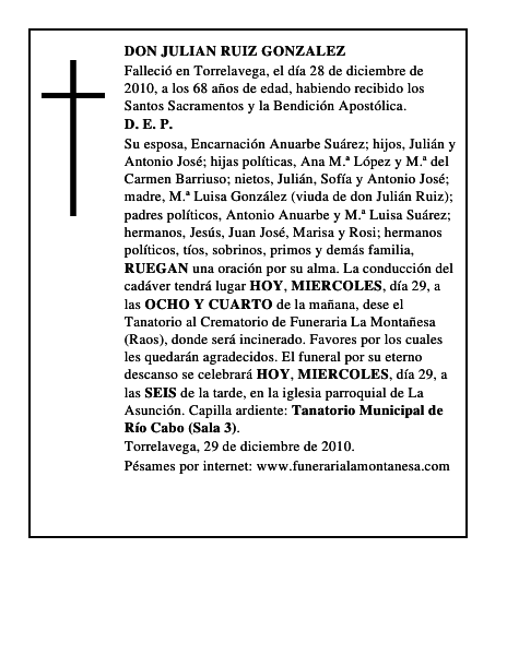 DON JULIAN RUIZ GONZALEZ