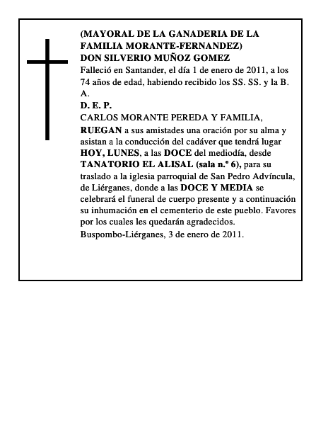 DON SILVERIO MUÑOZ GOMEZ