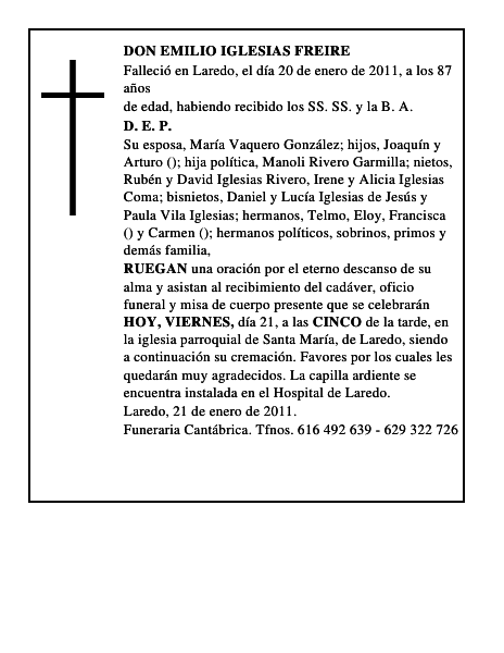 DON EMILIO IGLESIAS FREIRE