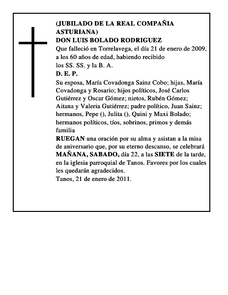 DON LUIS BOLADO RODRIGUEZ